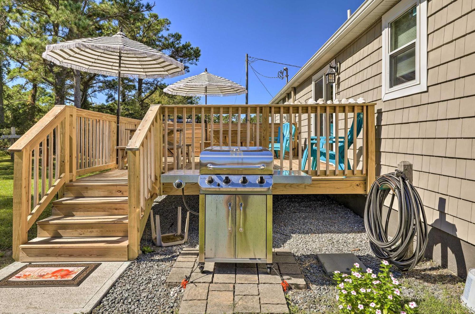 The Willowberry House With Deck And Grill! Harkers Island Exterior photo